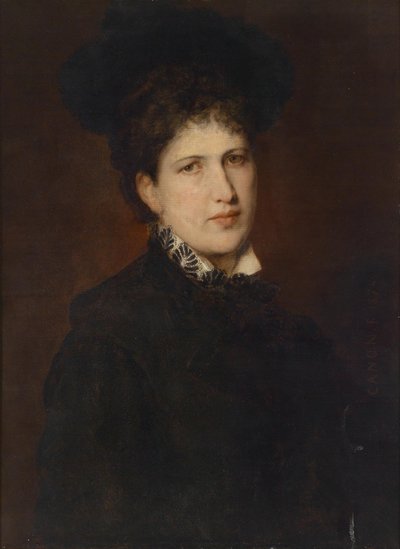 Ritratto di una donna con cappello da Hans Canon